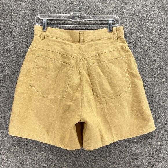 RedRover Shorts Women 11 Brown Bemuda High Rise Flat Front Cotton Pockets Casual - Picture 2 of 9